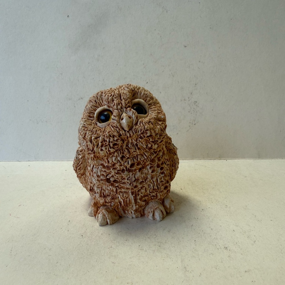 Vintage Stone Critters Baby Barn Owl Figurine by United Design Corp. - Picture 5 of 13